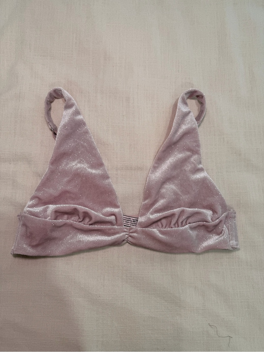 Victoria’s Secret Pink Shimmer Glitter Triangle Bralette NWT S